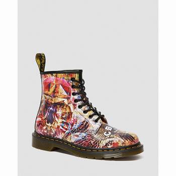 Dr Martens 1460 Cbgb Printed Kožené Lace Up - Viacfarebne Cizmy Panske, D005SK